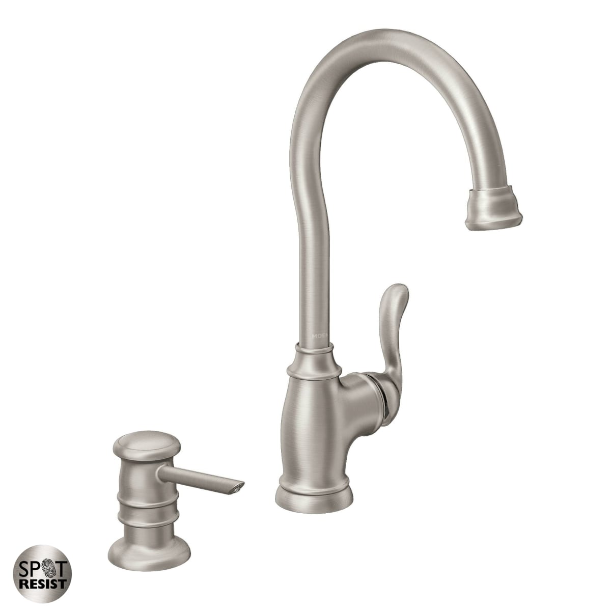 Moen 87682srs Spot Resist Stainless High Arc Kitchen Faucet With