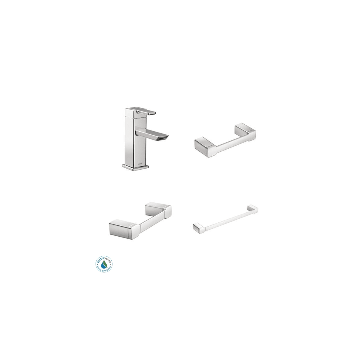 Moen 90 Degree Faucet And Accessory Bundle 1ch Chrome With Single Moen 90 Degree Faucet And Accessory Bundle 1