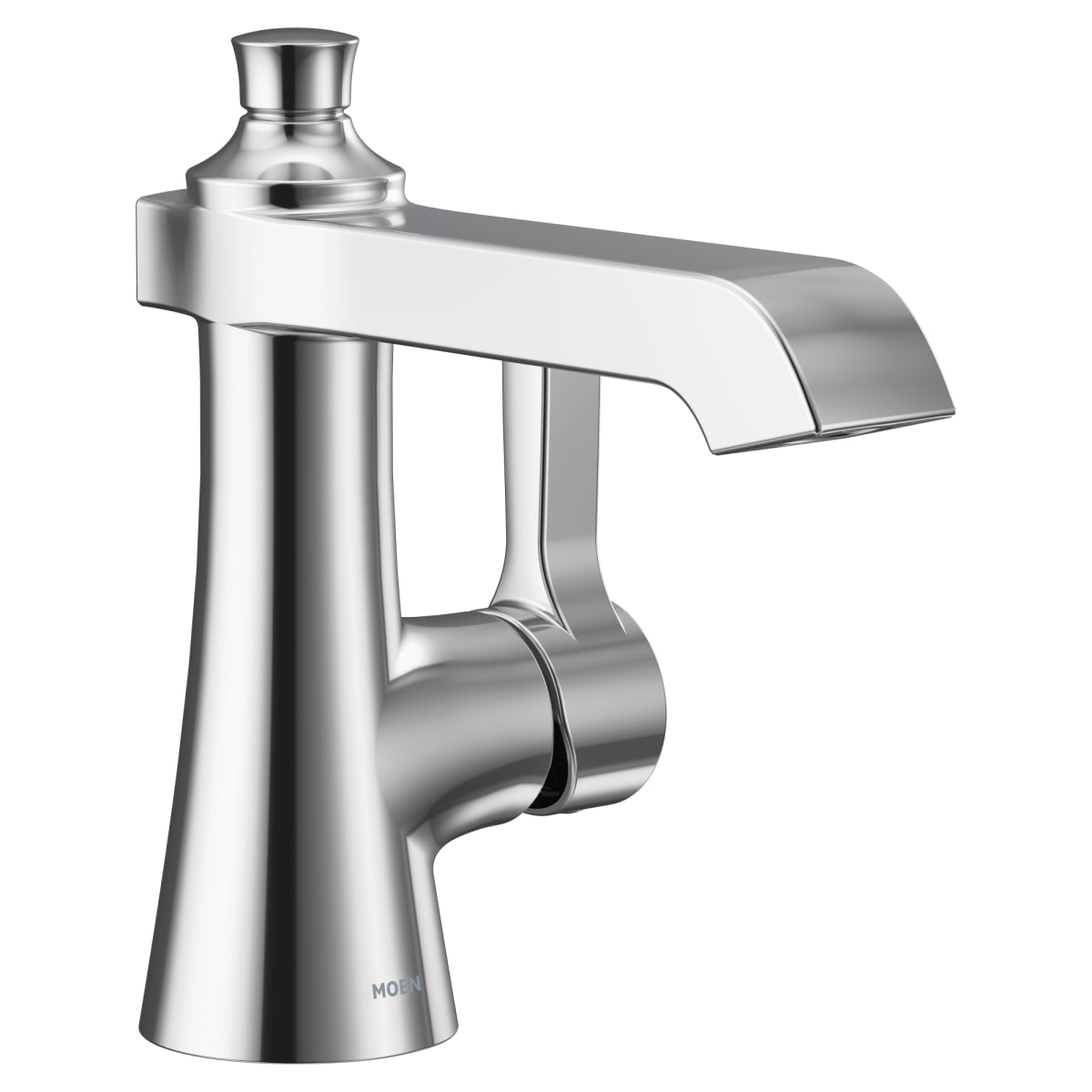 Brushed Gold Moen S6981BG Flara One-Handle Single Hole Bathroom Faucet with Drain Assembly
