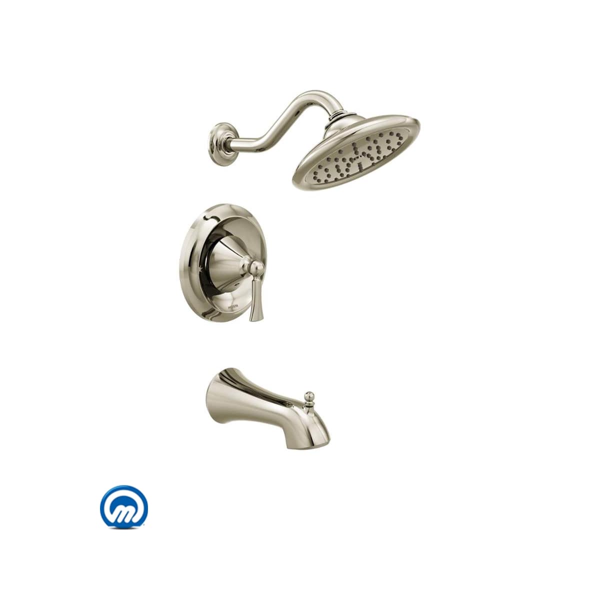Moen T5503nl Polished Nickel Chrome Wynford Single Handle Moentrol Moen T5503nl