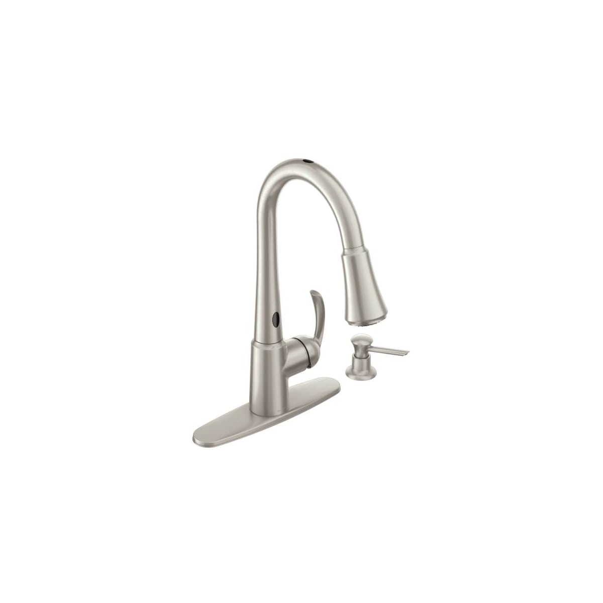 Moen 87359e2srs Spot Resist Stainless Delaney Single Handle Pullout Spray High Arc Kitchen Faucet With Motionsense And Reflex Technology Faucet Com