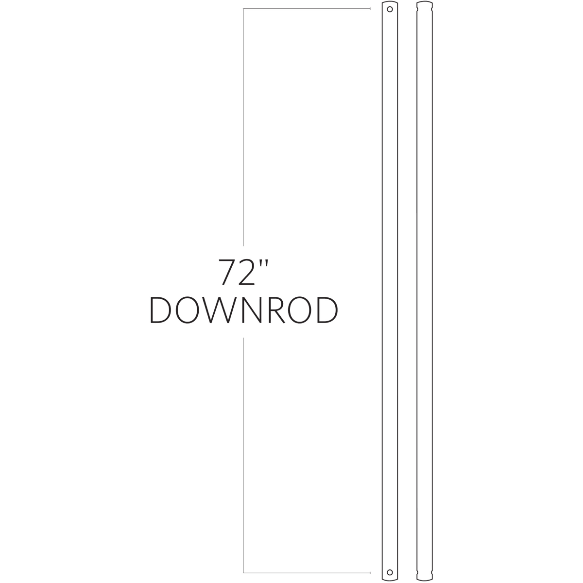Monte Carlo Dr72bk Matte Black 72 Ceiling Fan Downrod For 15 Ft