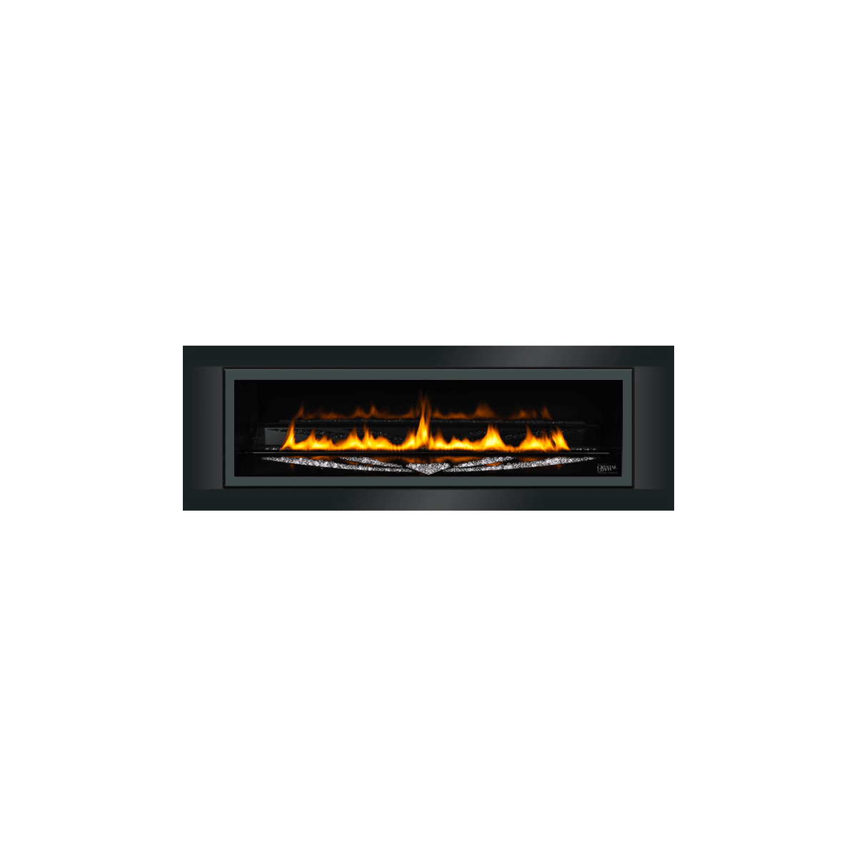 Napoleon Lgfs45 Painted Black Linear Glass Front And Surround
