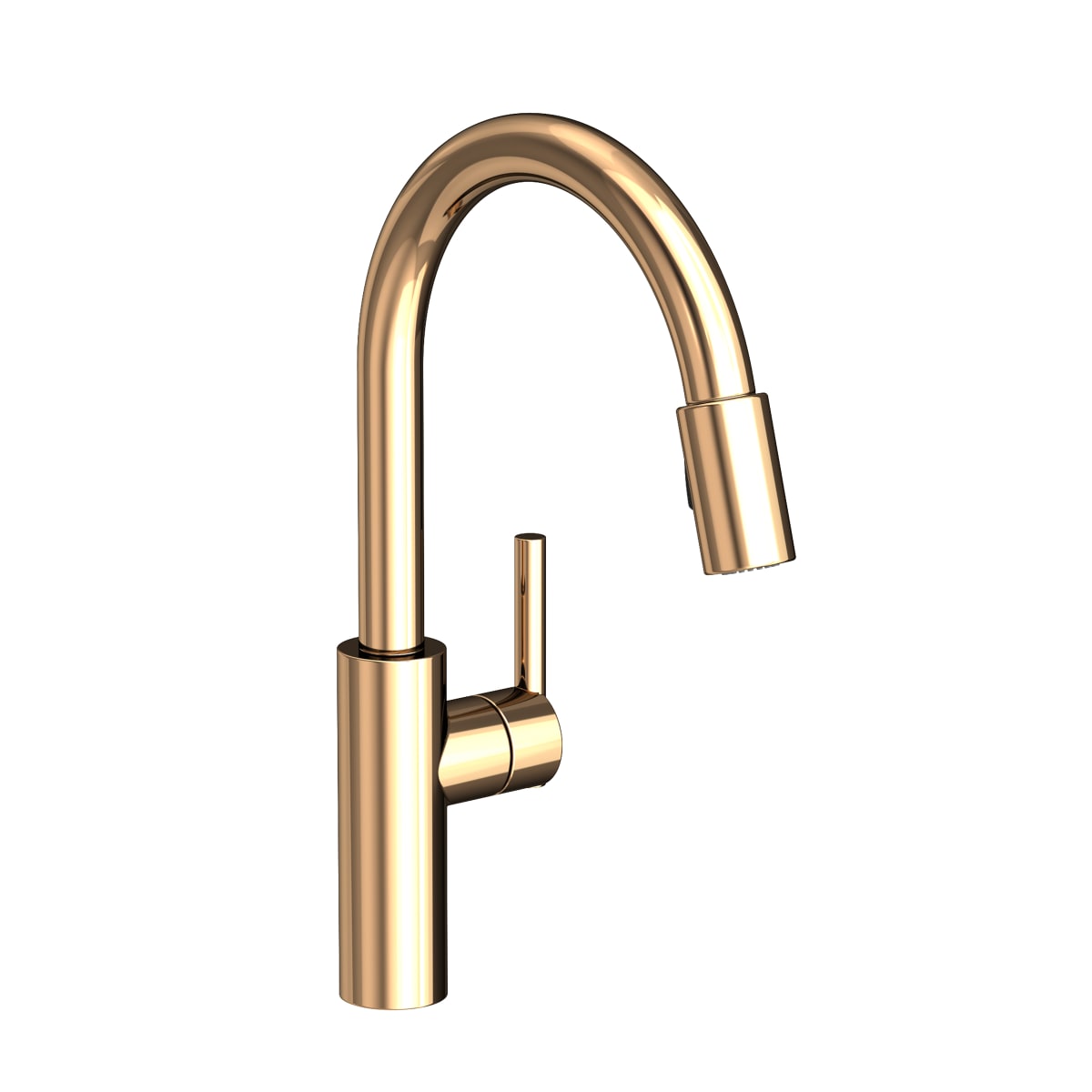 Newport Brass 1500-5103/24A French Gold (PVD) East Linear Pull-Down Spray  Kitchen Faucet with Magnetic Docking System