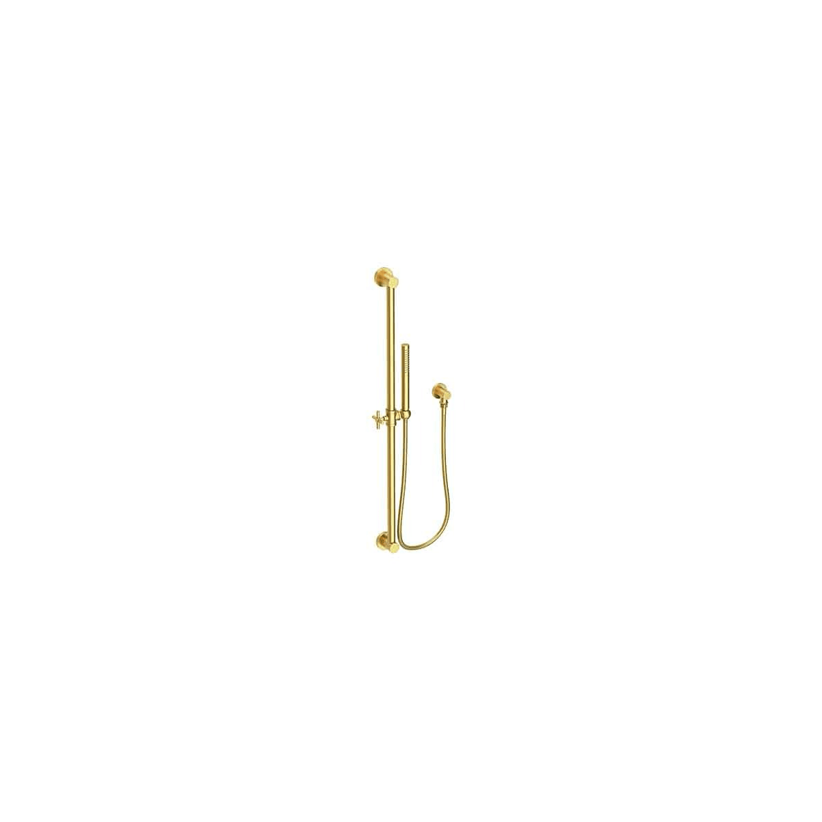 Newport Brass 280T/04 Satin Brass - PVD 1.8 GPM Single Function Hand Shower  Package - Includes Hand Shower, Slide Bar, and Hose 