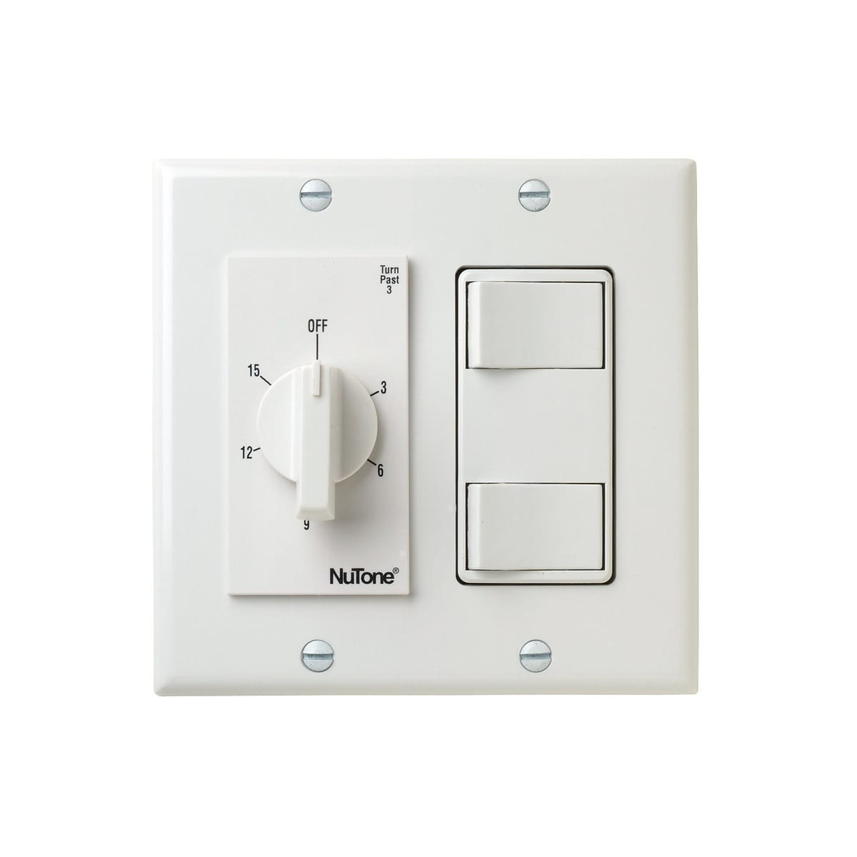 Nutone Vs69wh White 15 Minute Bath Fan Timer Switch With Two On