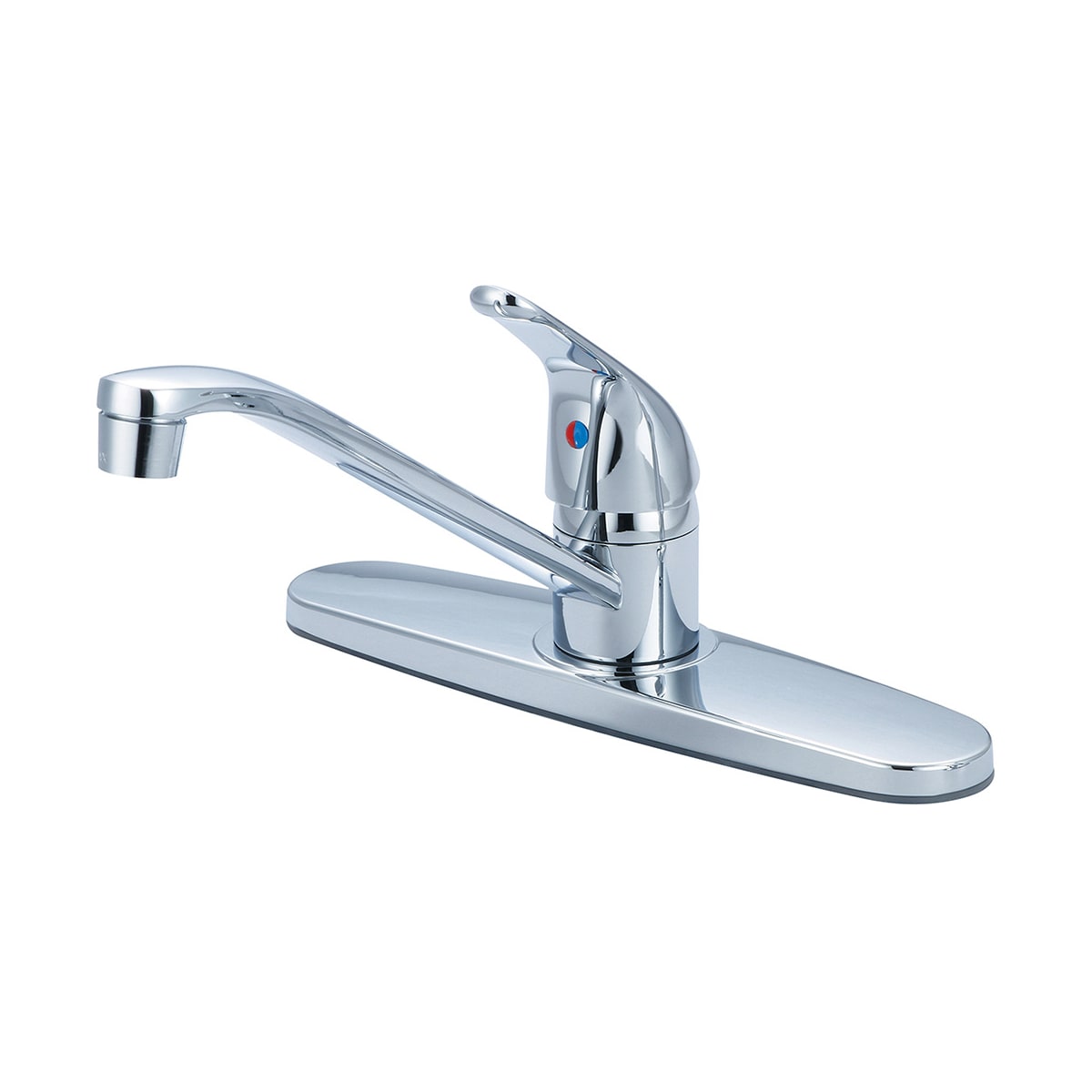 Olympia Faucets K 4160h Polished Chrome Elite 1 5 Gpm Widespread Kitchen Faucet With 7 5 16 Reach D Style Swivel Spout And Lever Handles Faucetdirect Com
