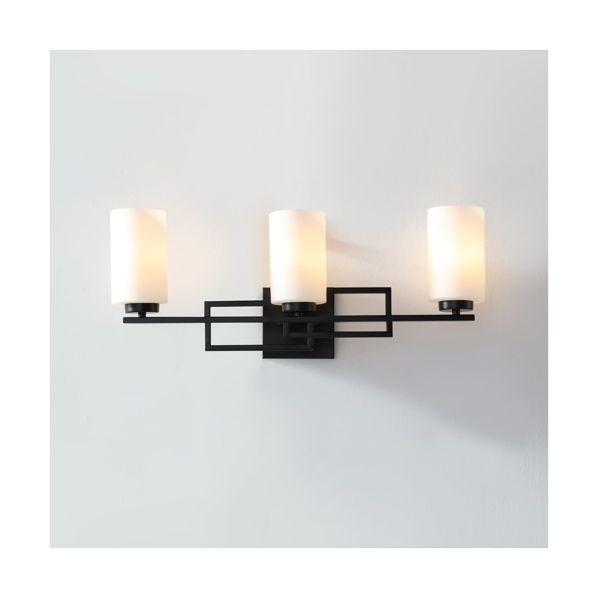Ove Decors 15lva Jasm24 Blkky Black Opal Glass Jasmine 3 Light