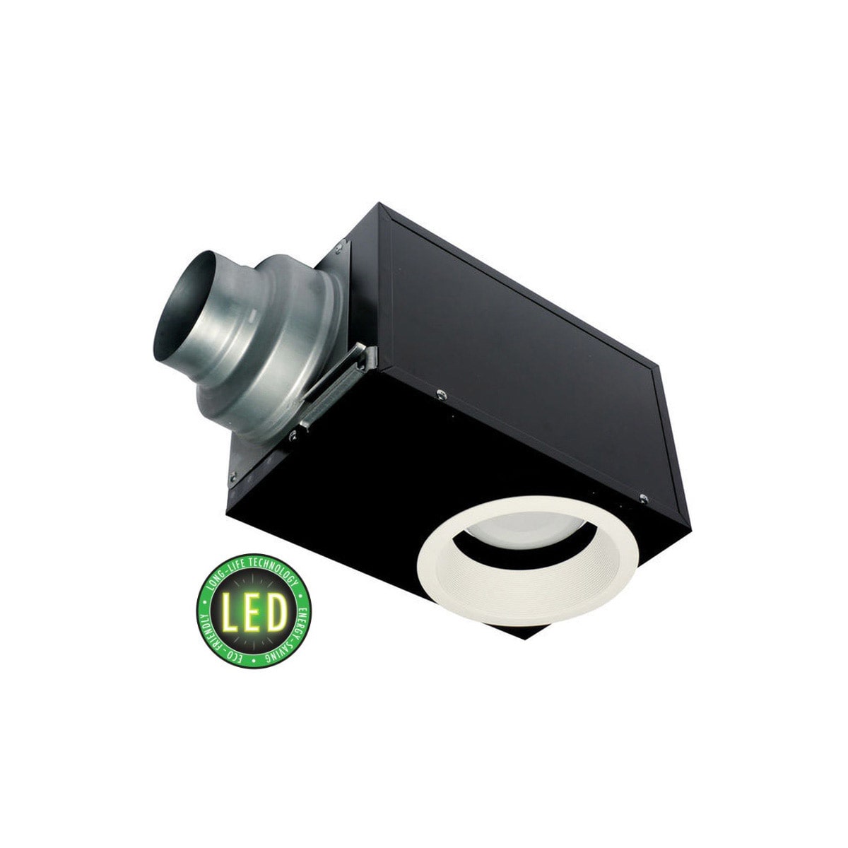 Panasonic FV-08VRE1 White WhisperRecessed 80 CFM 0.8 Sone Recessed Energy  Star Rated Bath Fan and Dimmable LED Light with 4 or 6 Inch Adaptable  Ducting - VentingDirect.com
