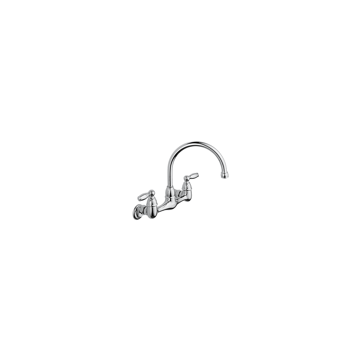 Peerless P299305lf Chrome Kitchen Faucet Wall Mounted With Double Ergonomic Blade Handles Lifetime Limited Warranty Faucetdirect Com