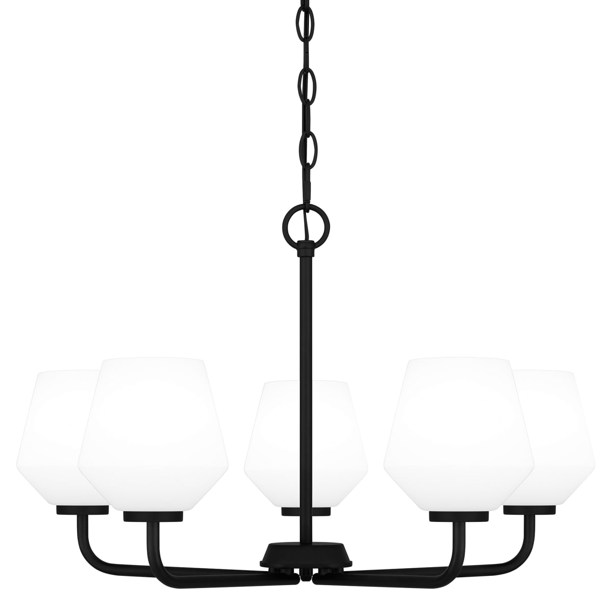 brfaixla 3-Tier Black Gold Crystal Chandelier 5-Light 15