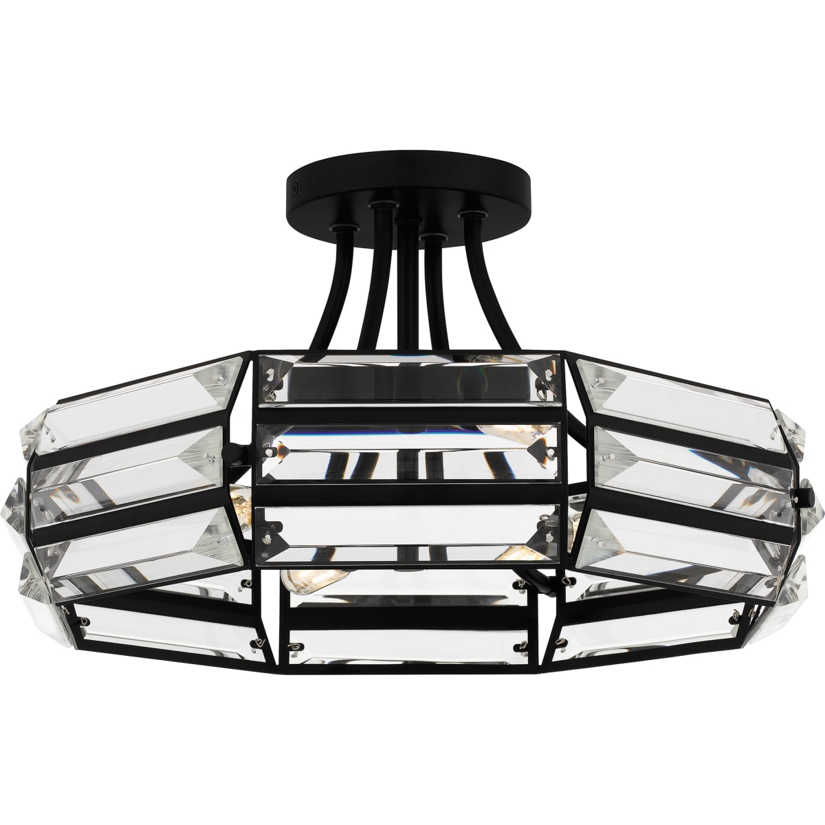 【ギフ_包装】 Quoizel QSF6209MBK Matte Black Padilla 4 Light 17 スニーカー