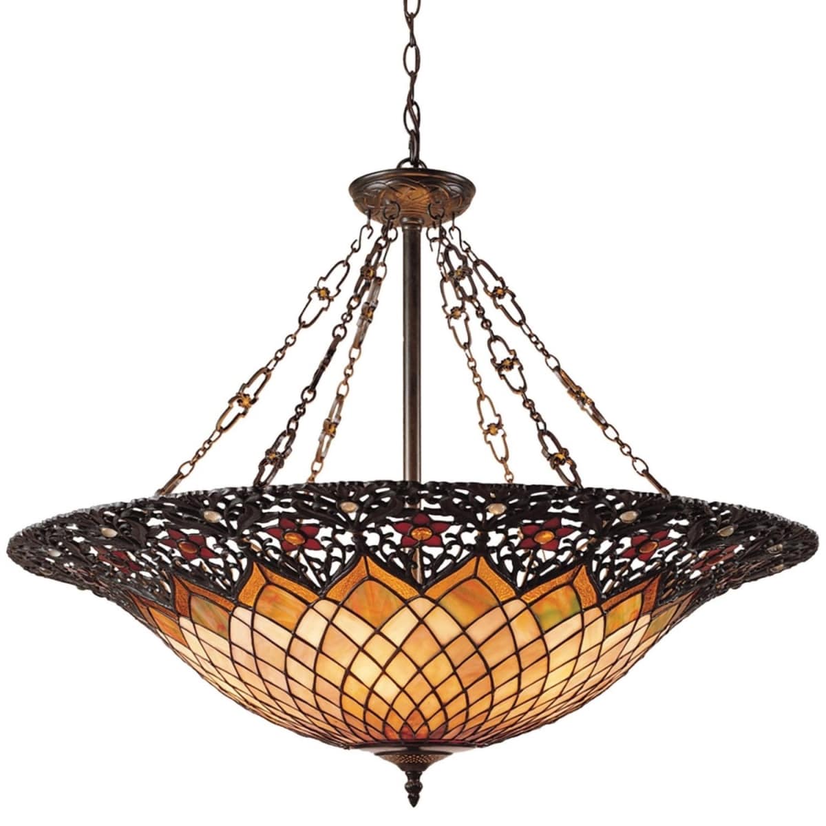 Quoizel stained glass chandelier deals