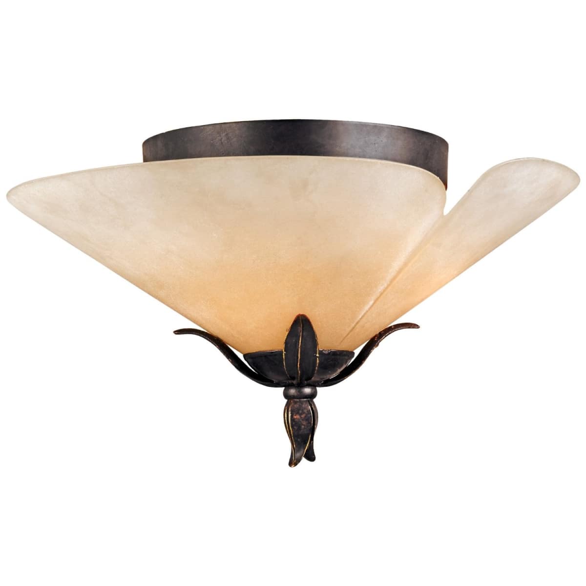 Perth sløring glide Quoizel YU1618IB Imperial Bronze Yuma 3 Light 18" Wide Flush Mount Ceiling  Fixture with Amber Scavo Glass - LightingDirect.com