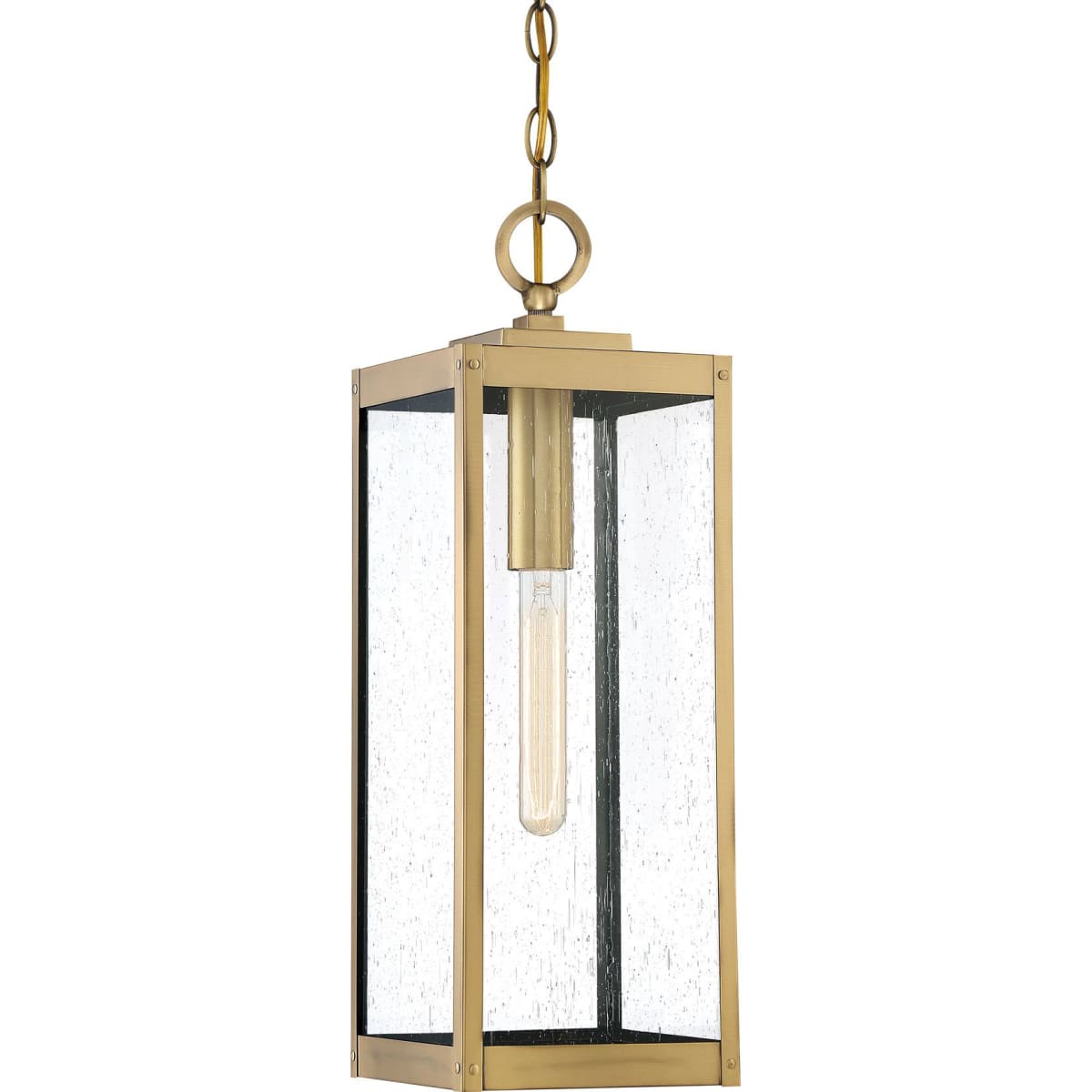 Quoizel WVR1907A Antique Brass Westover Single Light 7 Wide Outdoor Mini Pendant LightingDirect