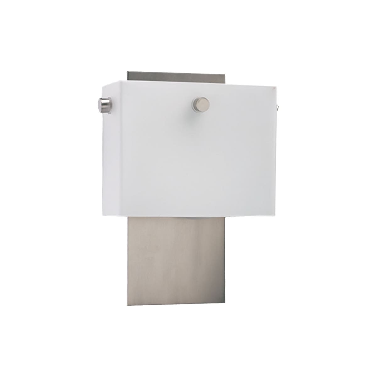 Quorum International 573 65 Satin Nickel 2 Light Bathroom Vanity Light With Frosted Glass Rectangle Shade Ada Compliant Lightingdirect Com