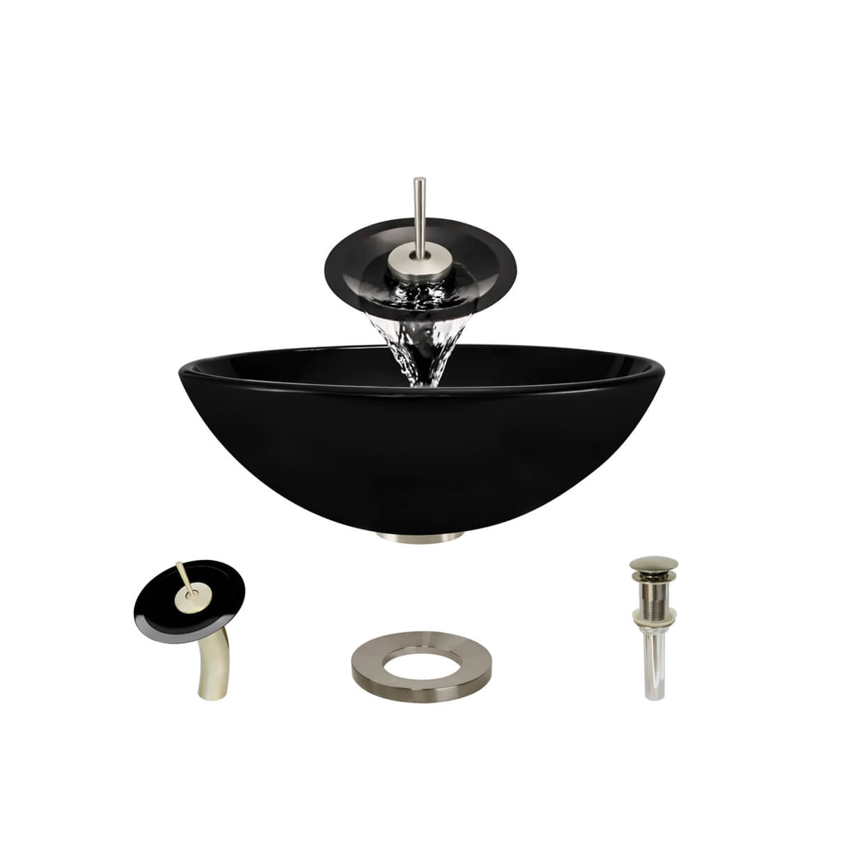 Rene R5 5001 Nor Wf Bn Noir Dark Brushed Nickel 16 1 2 Glass