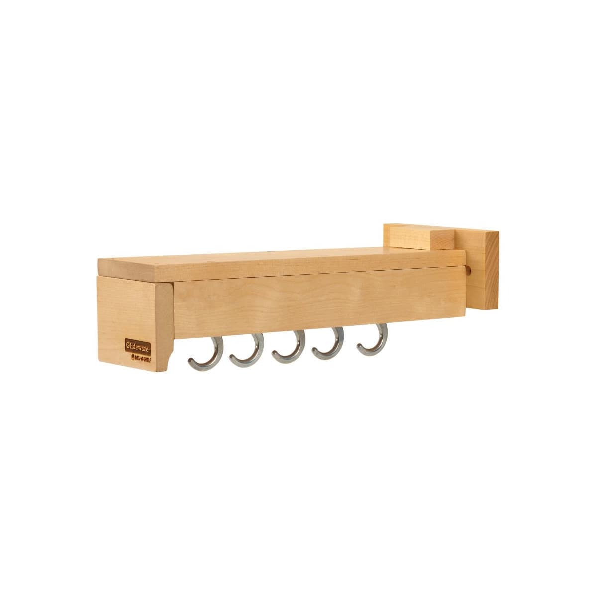 Rev A Shelf Gld W16 Bc 5 Natural Wood Glideware 5 Hook Base