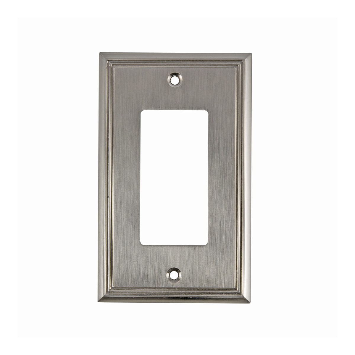Richelieu BP851195 Brushed Nickel Single Contemporary Rocker Switch Plate from the Decora Collection PullsDirect