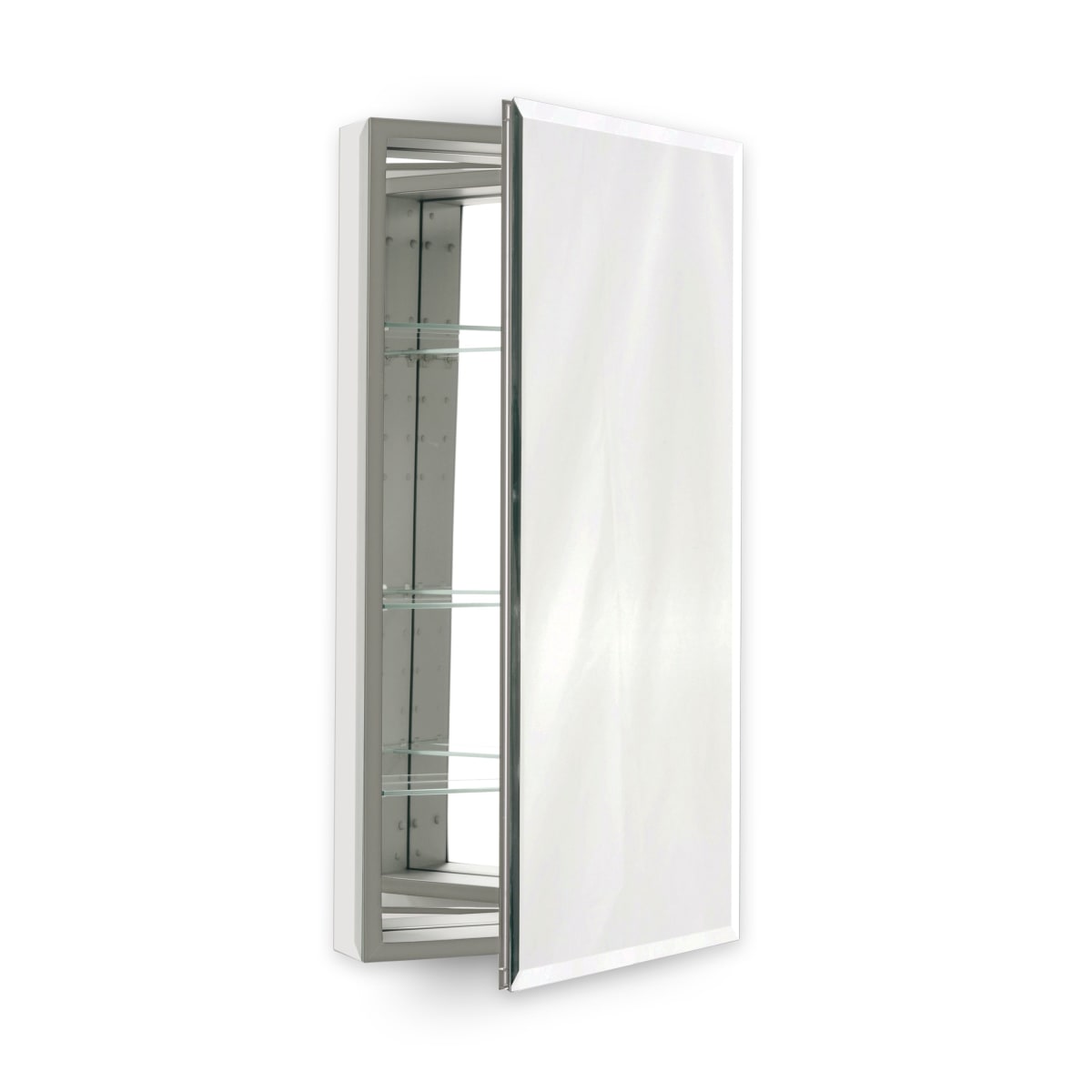 Robern Plm2430gb Classic Grey 23 1 4 Reversible Hinged Single Door Mirrored Medicine Cabinet Faucet Com