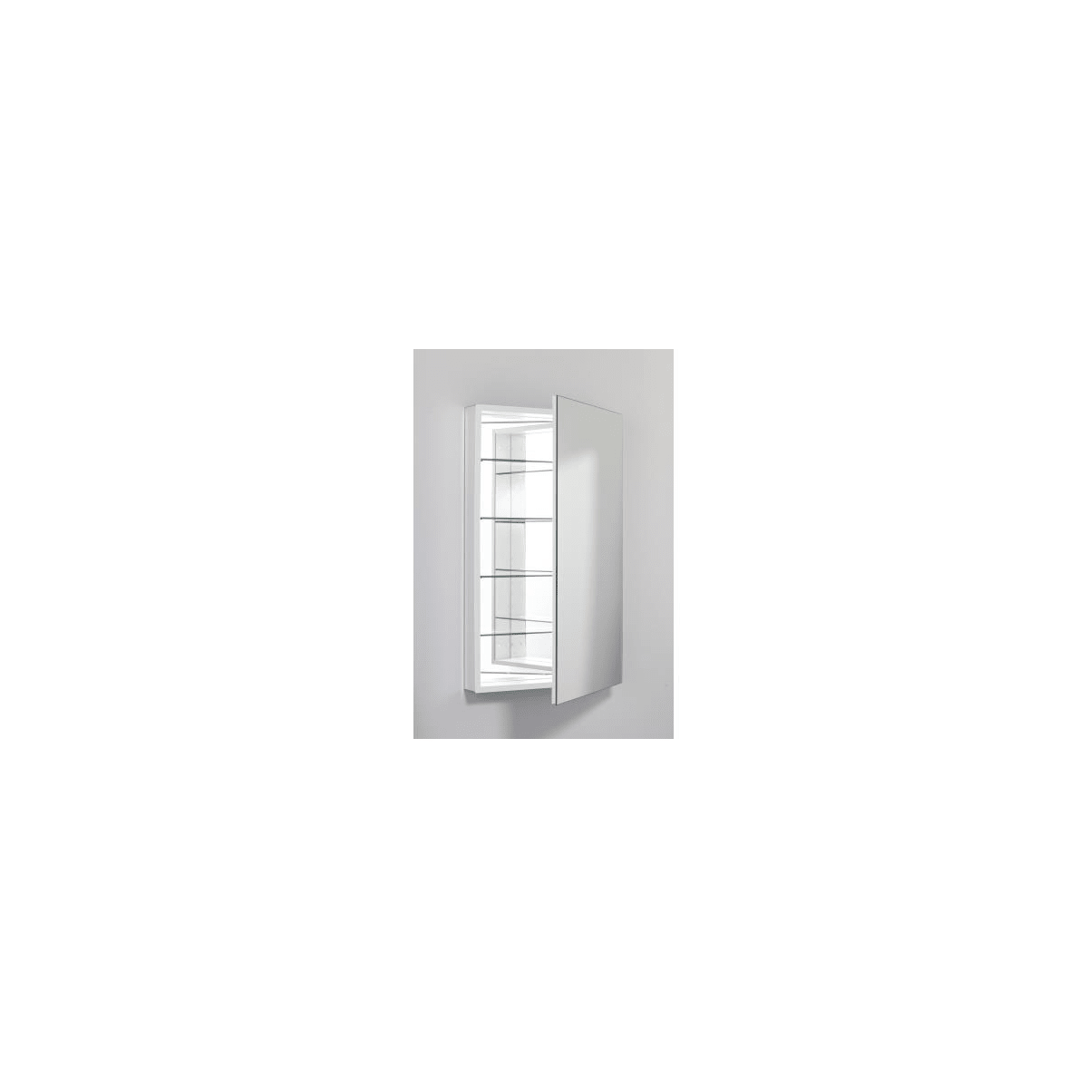 Robern Plm2440wle White Pl 23 X 39 Frameless Medicine Cabinet Left Hinged With Flat Mirror And Electrical Outlet Faucet Com