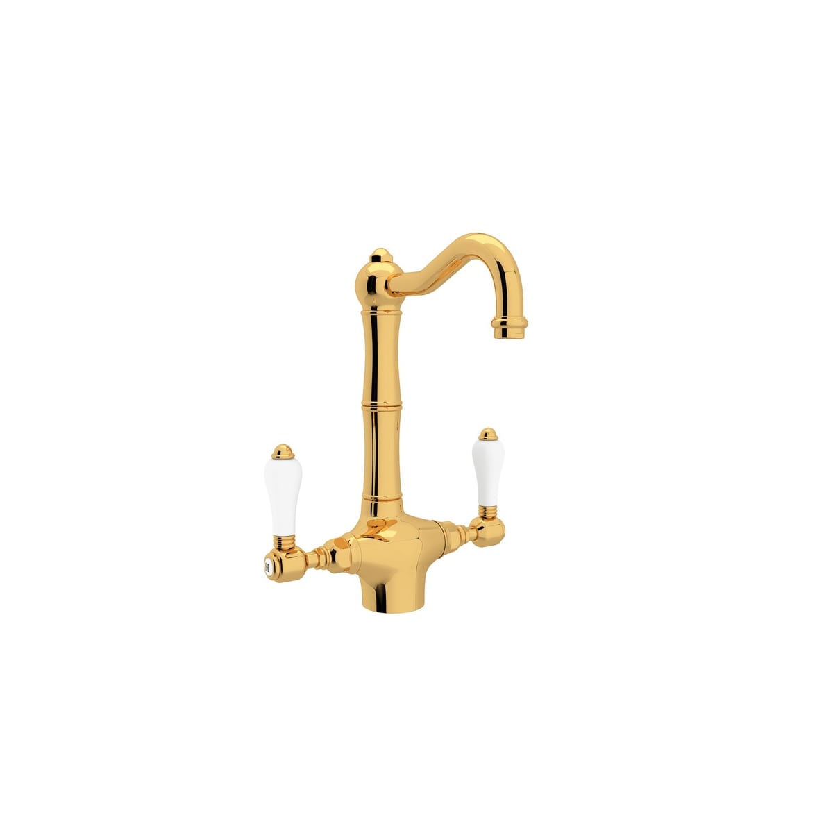 Rohl A1680lpib 2 Italian Brass Italian Kitchen Acqui 1 8 Gpm Deck Mounted Single Hole Faucet With Two Lever Porcelain Handles Faucet Com
