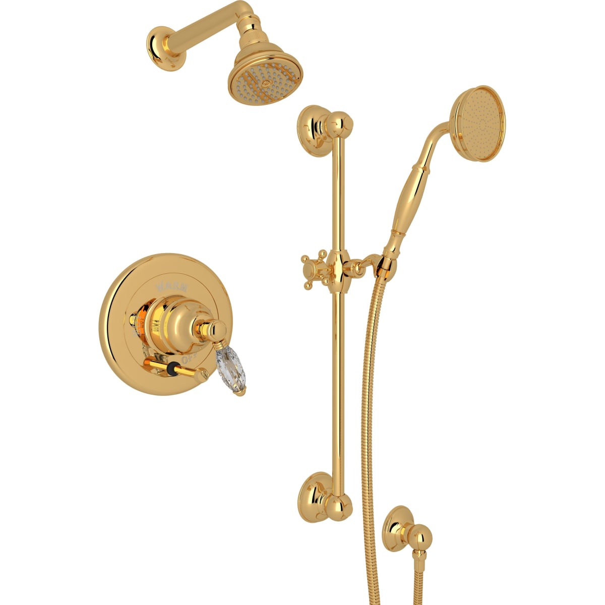 Rohl Akit30elc Stn Satin Nickel Country Bath Shower System With