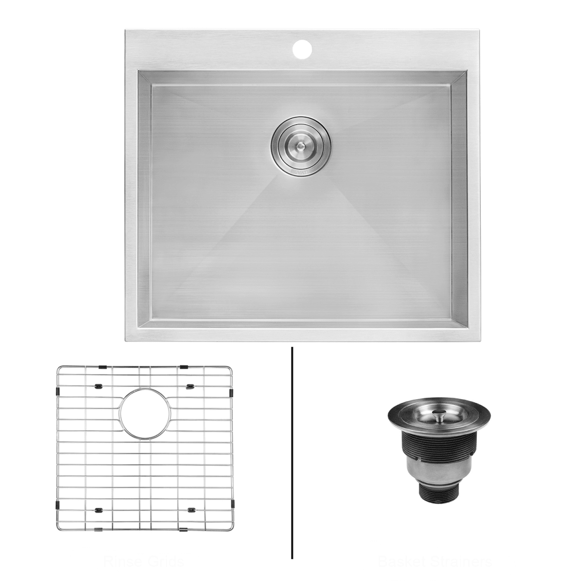 Ruvati Rvu6010 Stainless Steel Tirana Single Basin Kitchen Sink Ruvati Rvu6010 Stainless Steel Tirana