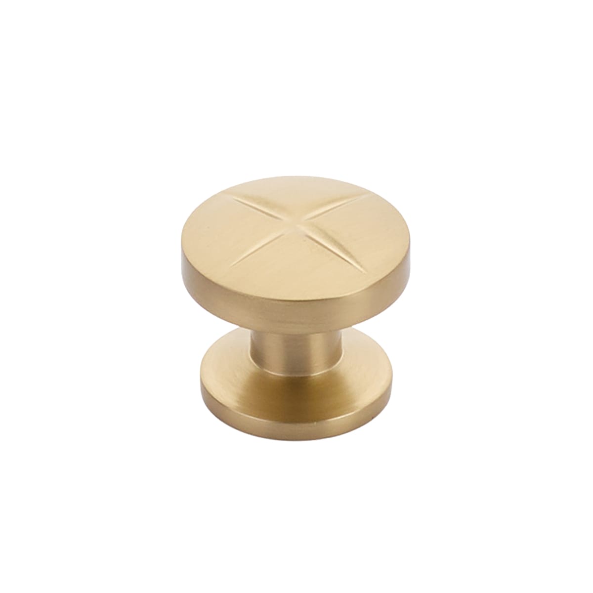 Schaub And Company 210 Ssb Signature Satin Brass Northport 1 3 8 Contemporary Industrial Round Cross Cabinet Knob With X Design Pullsdirect Com Helpful tips for finding the perfect gift. pulls direct