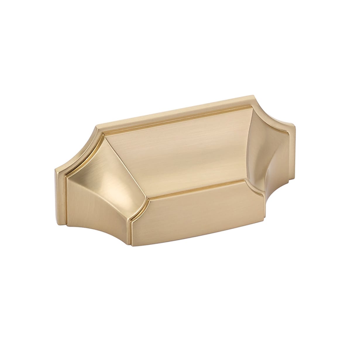 Schaub And Company 878 Ssb Signature Satin Brass Empire 3 Center To Center Scalloped Shell Traditional Cabinet Cup Pull Faucet Com