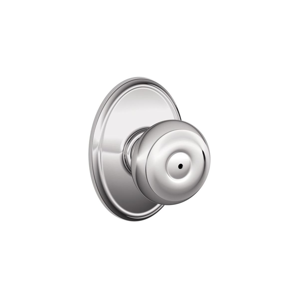 Schlage F40GEO625WKF Polished Chrome Georgian Privacy Door Knob Set with  Decorative Wakefield Trim