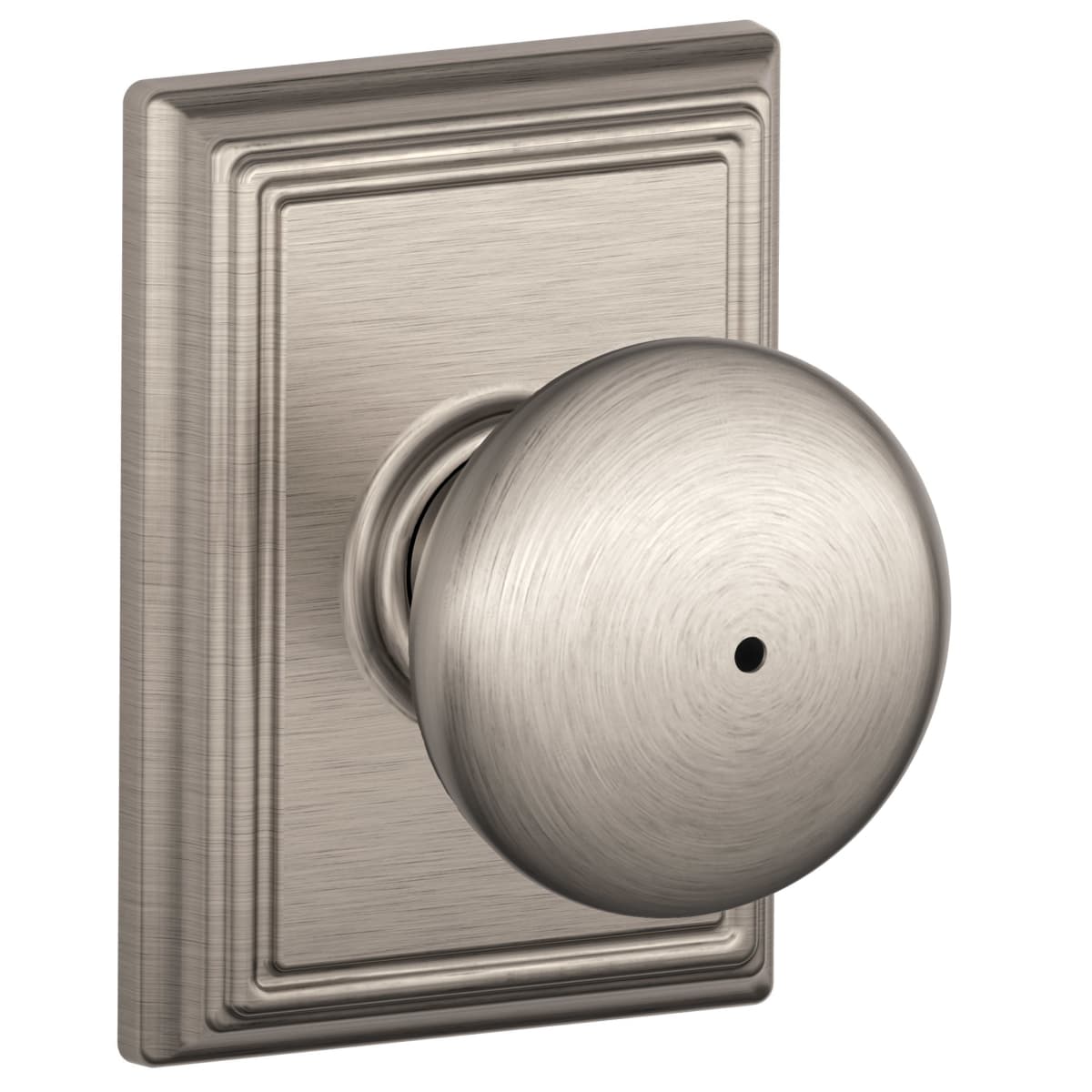 Schlage F40PLY619ADD Satin Nickel Plymouth Privacy Knob Set with