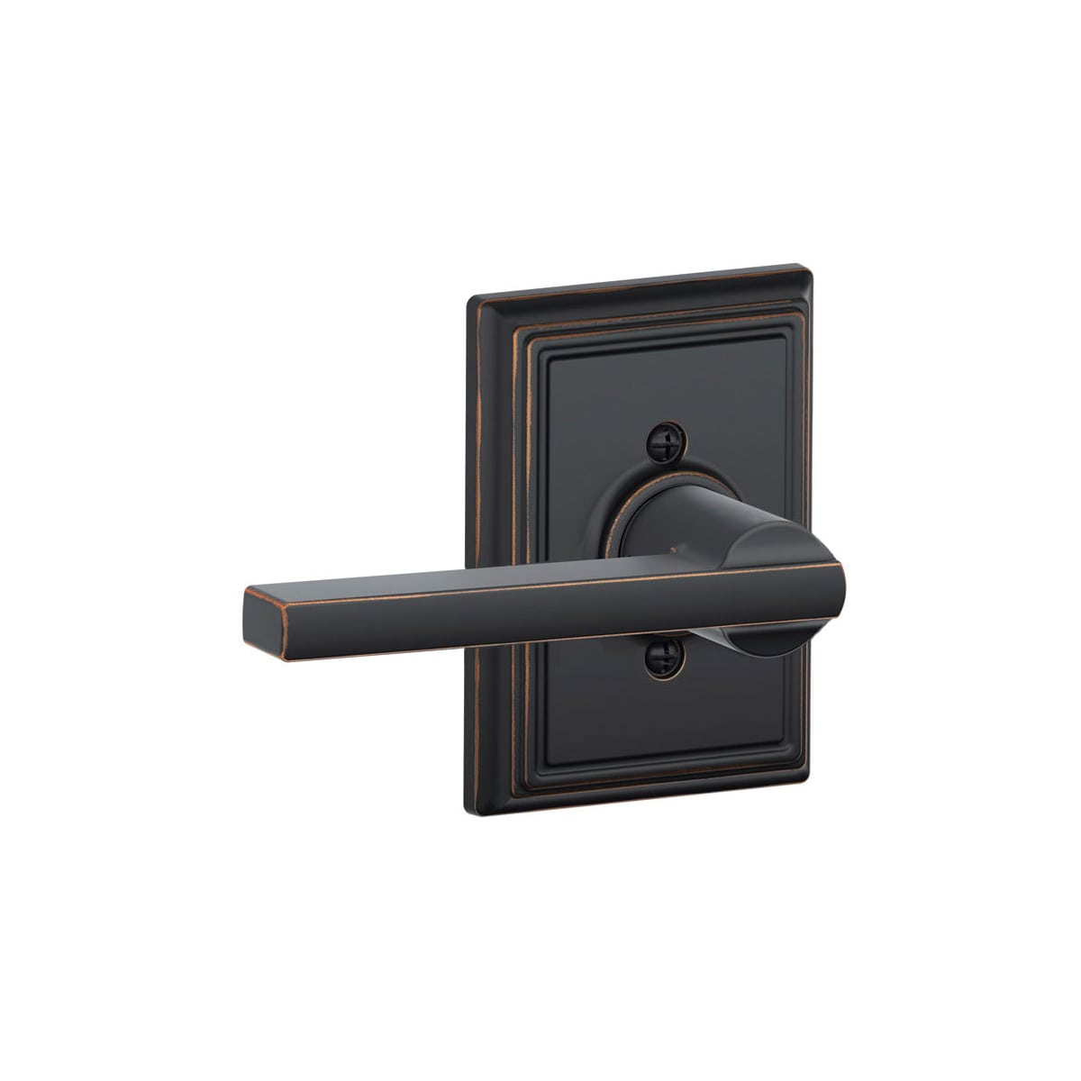 Schlage F170LAT716ADD Aged Bronze Latitude Non-Turning One-Sided