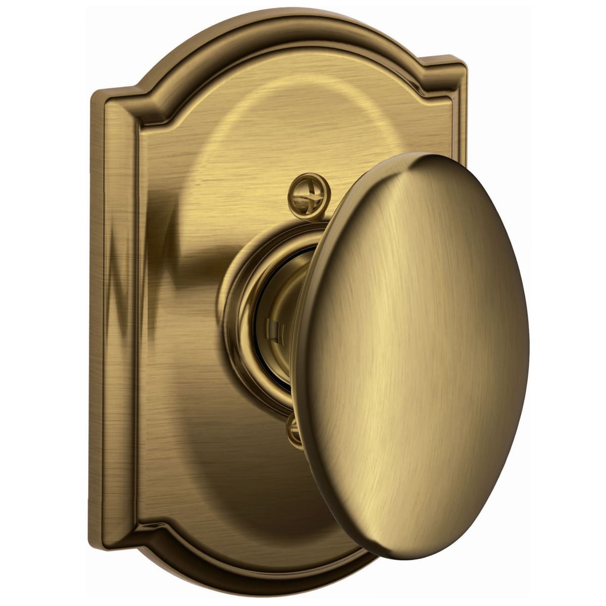 Schlage F170sie609cam Antique Brass Siena Non Turning One Sided