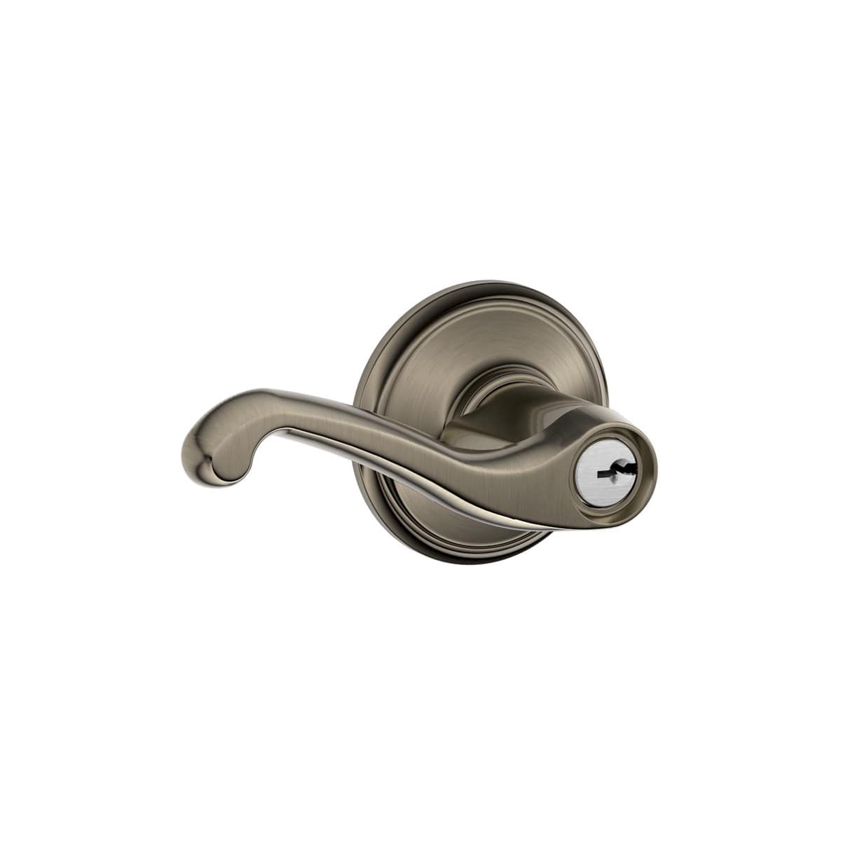 FLA Keyed Differently Storeroom Satin Nickel Schlage Flair Levers Left Handing FLA Keyed Differently Storeroom Satin Nickel Schlage Flair Levers Left Handing