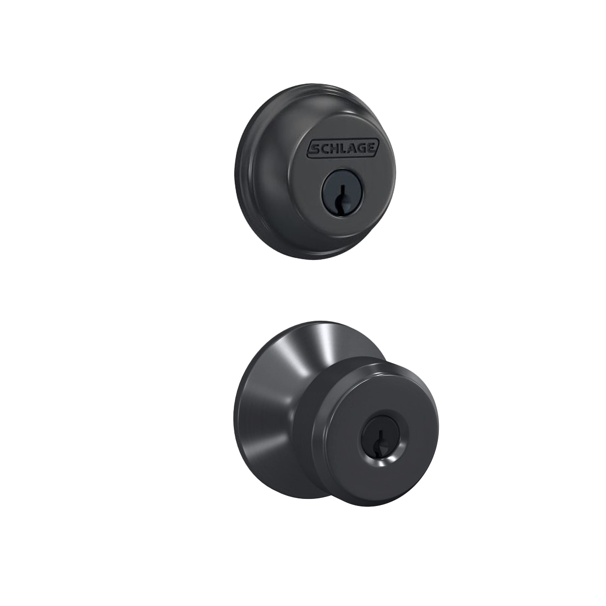 Schlage Bowery F94BWE622 Matte Black One-Sided Dummy Interior Pack