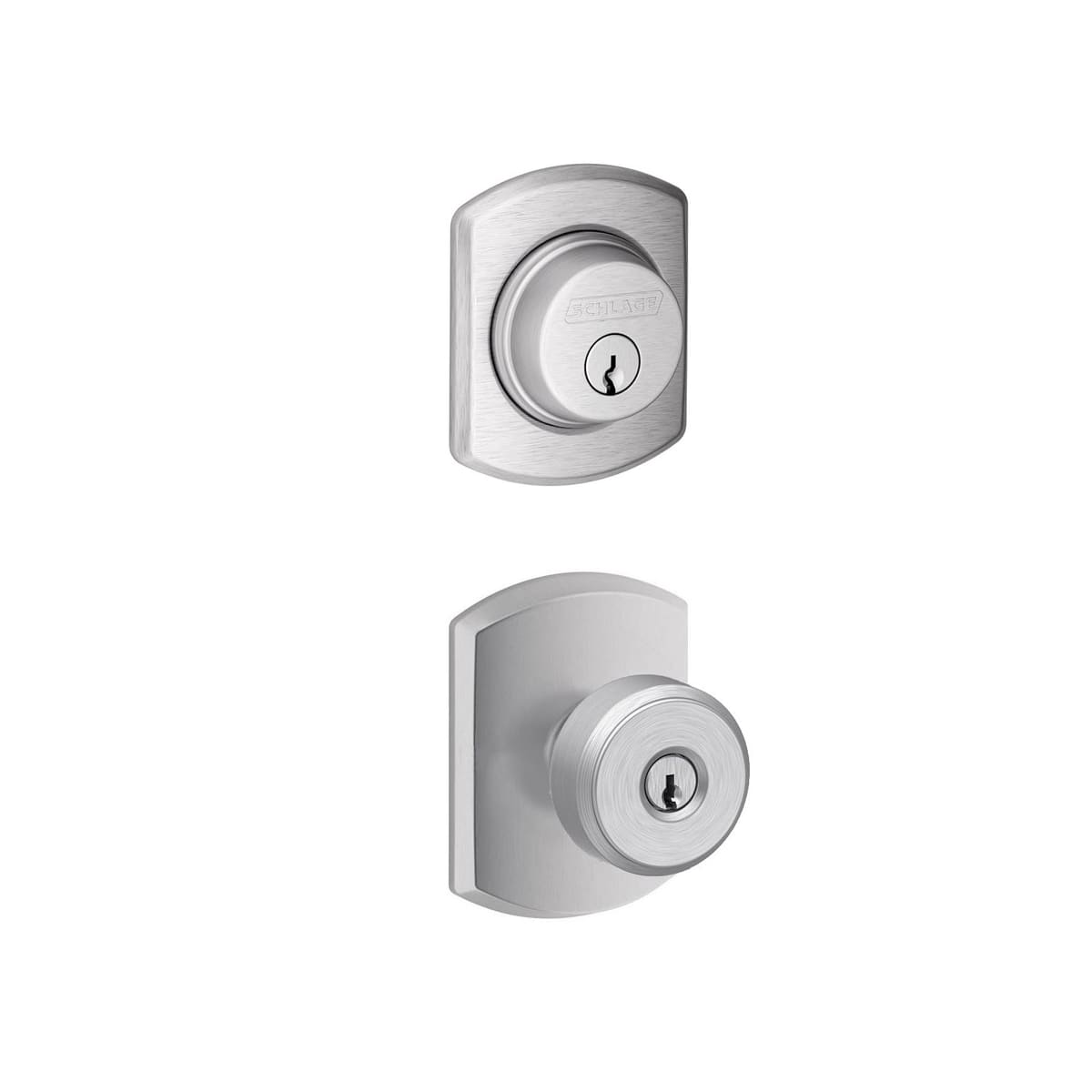 Schlage Bowery Single Cylinder Keyed Entry Door Knob Set and