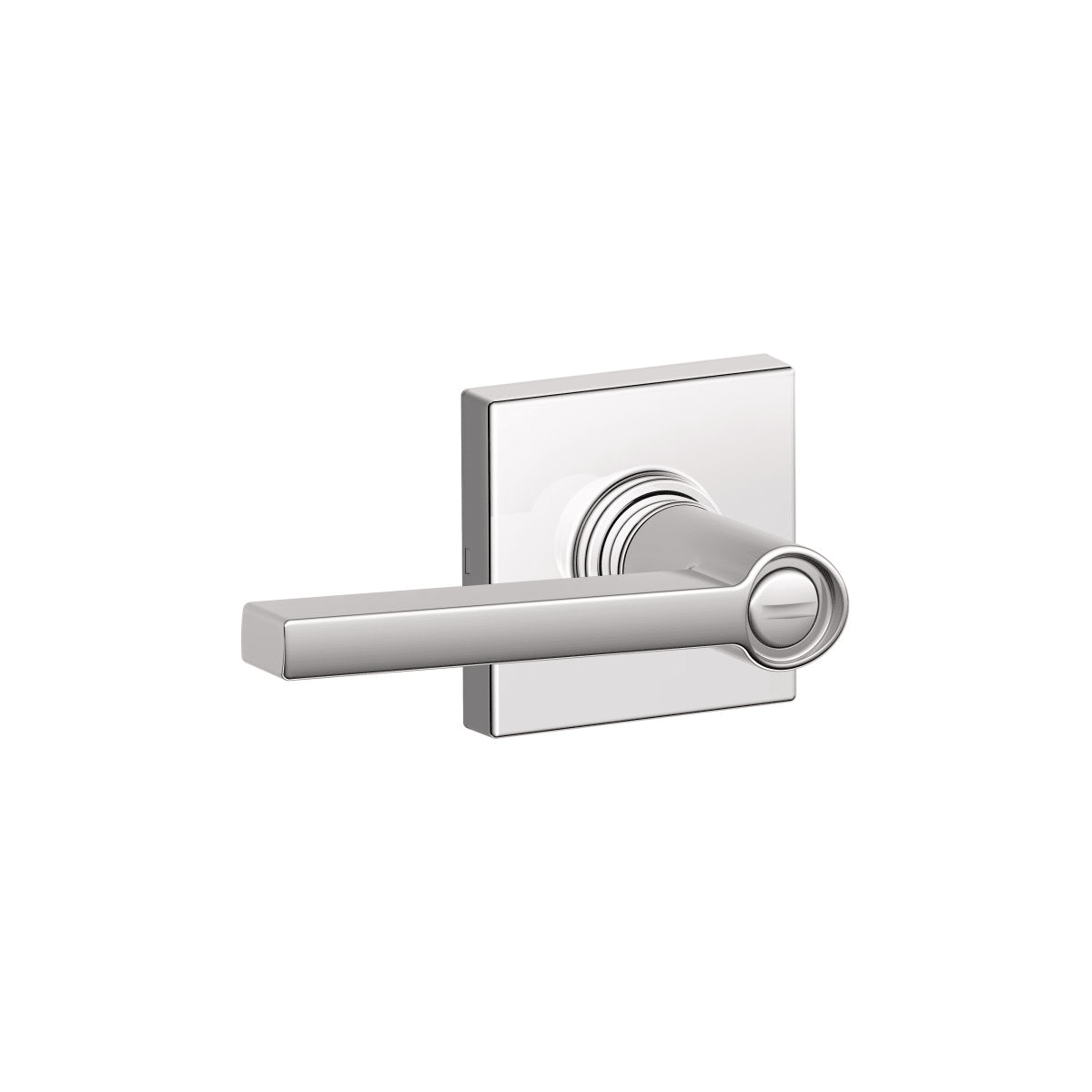 Schlage J40SOL625COL Polished Chrome Solstice Privacy Door Lever Set with  Decorative Collins Trim (Formerly Dexter) 