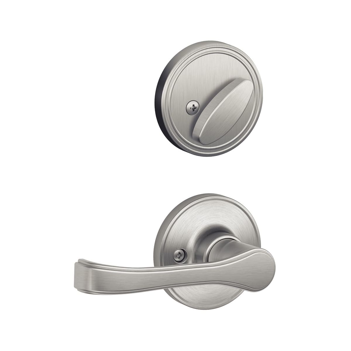 Schlage JH59TOR619 Satin Nickel Torino Single Cylinder Interior Pack  Handleset from the J-Series (Formerly Dexter) - Exterior Handleset Sold  Separately - PullsDirect.com