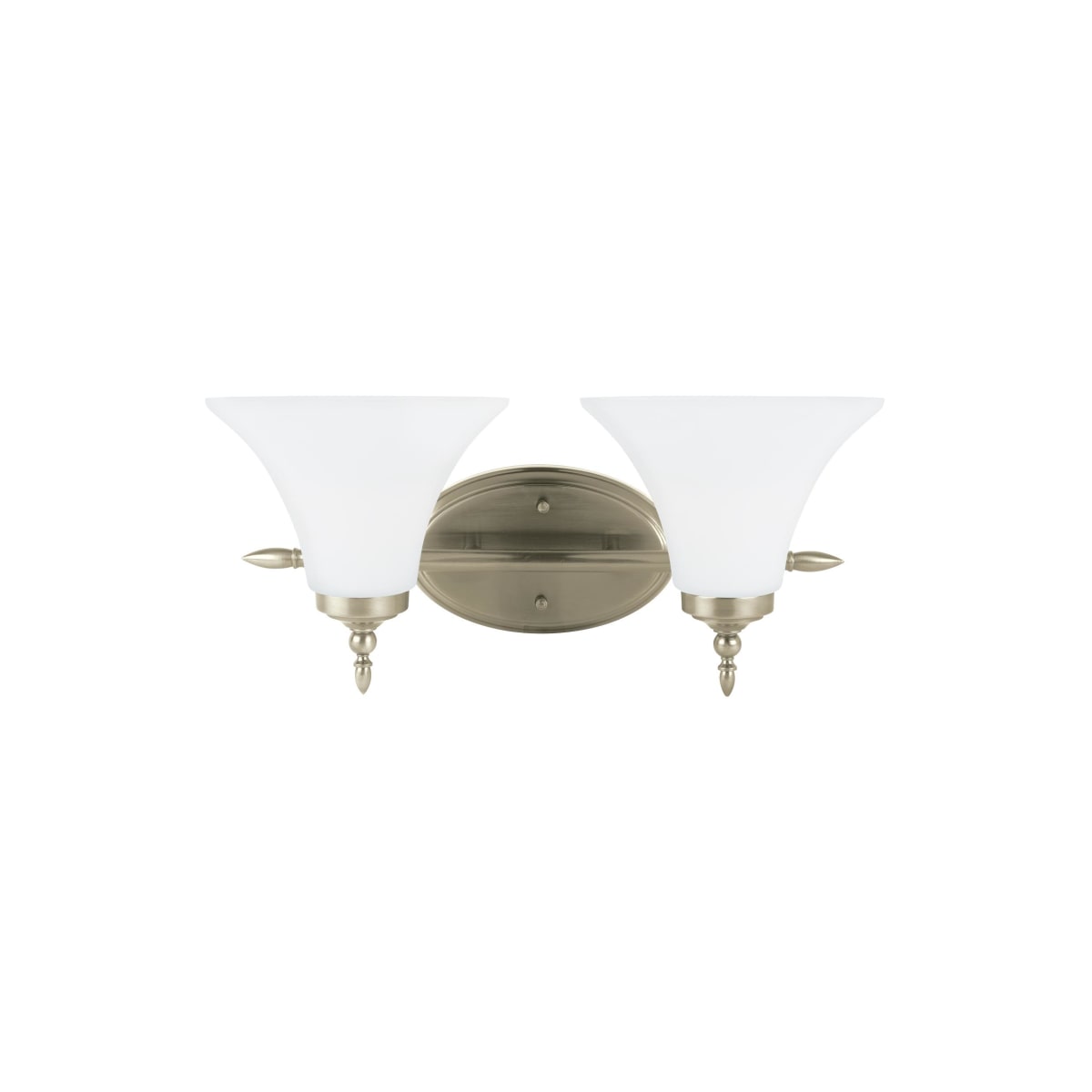 Sea Gull Lighting 41181en3 965 Antique Brushed Nickel Montreal 2 Light 17 1 2 Wide Led Bathroom Vanity Light With Glass Shade Lightingdirect Com