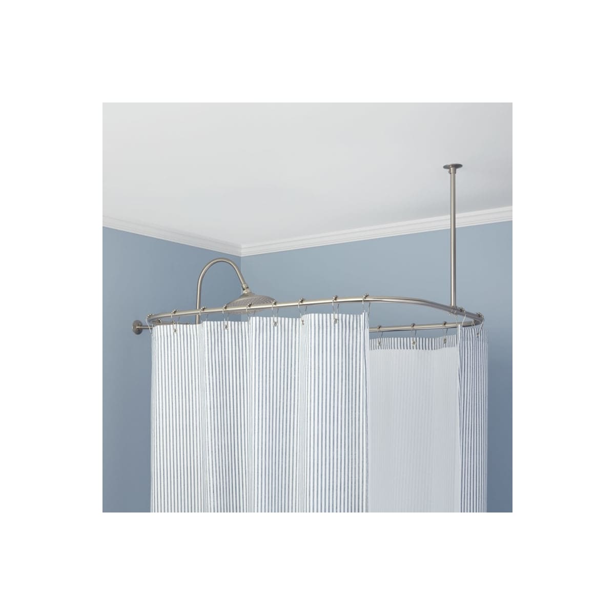Rectangular Solid Brass Ceiling, Rectangular Shower Curtain Frame