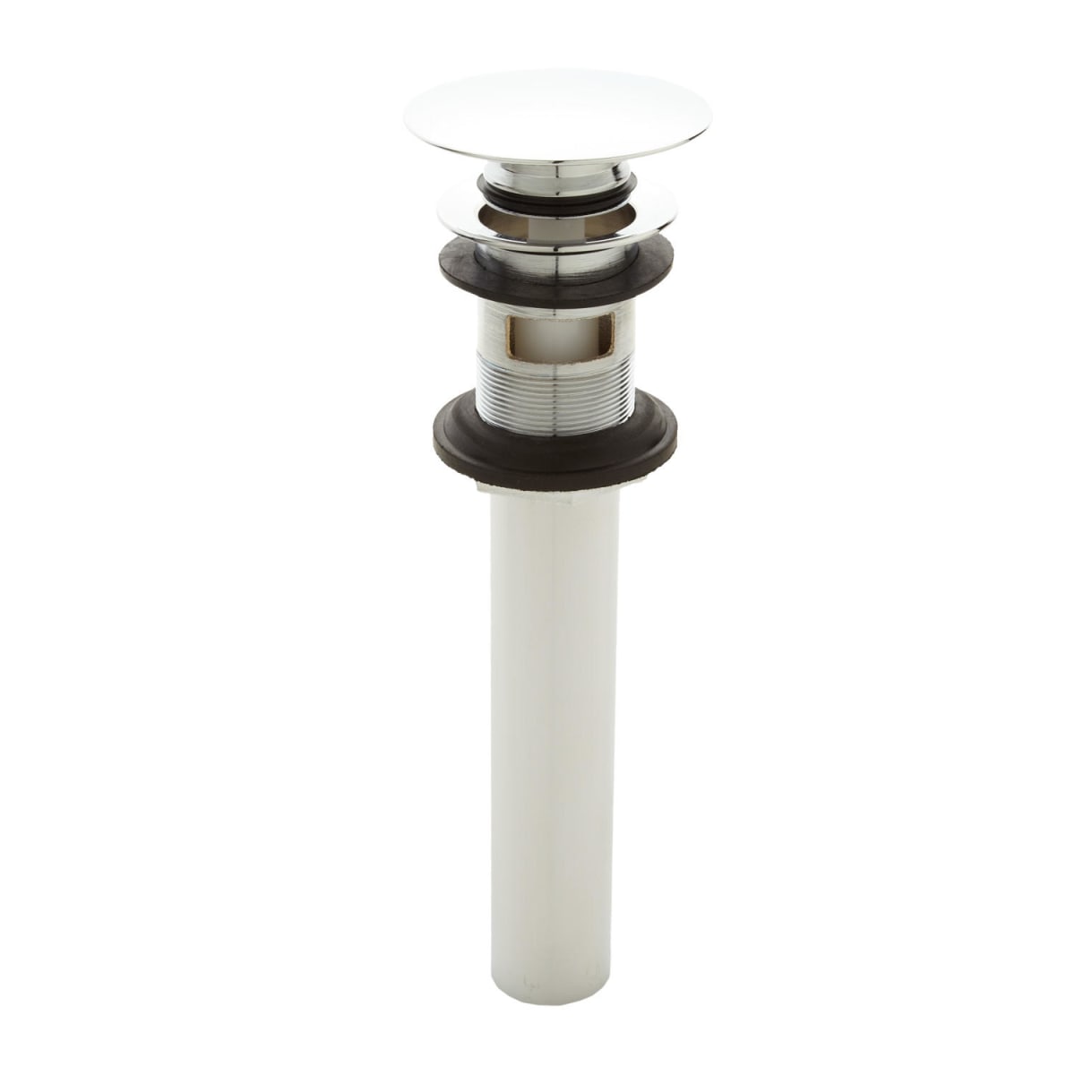 Signature Hardware 908927 Mushroom Style Pop-Up Bathroom Drain with Overflow Hol Polished Chrome 205612