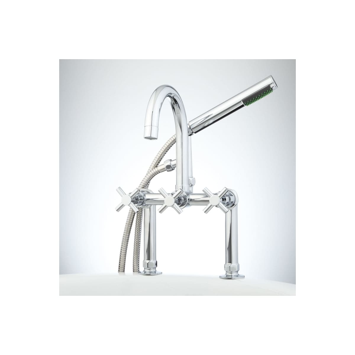 Signature Hardware 249104 Chrome Sebastian Deck Mounted Tub Filler
