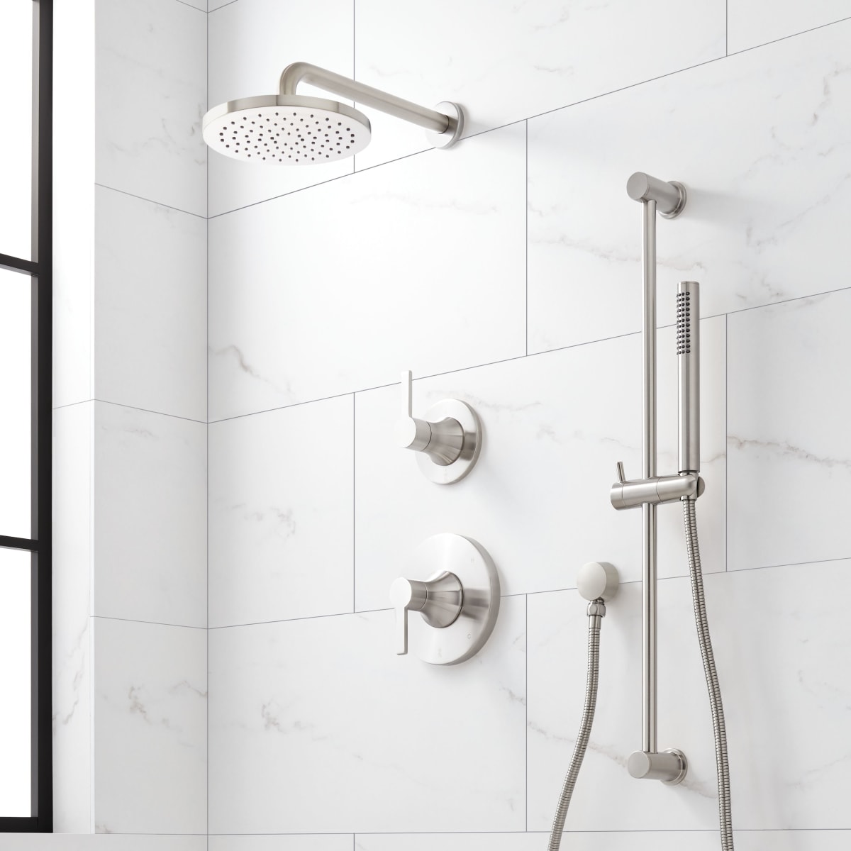 M6378NLI Luxury 12 in. Ceiling Mounted LED Shower System