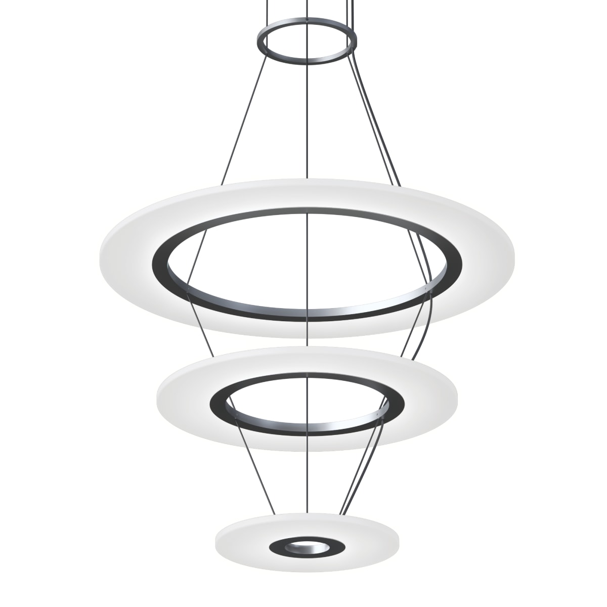 Sonneman - 2075.25 - LED Pendant - Arctic Rings - Satin Black
