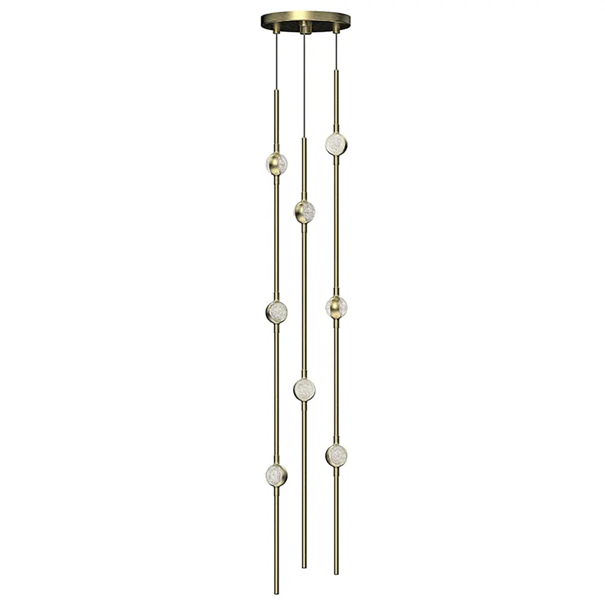 Sonneman 2161.38C-S-J20 Satin Brass / Clear Constellation 6