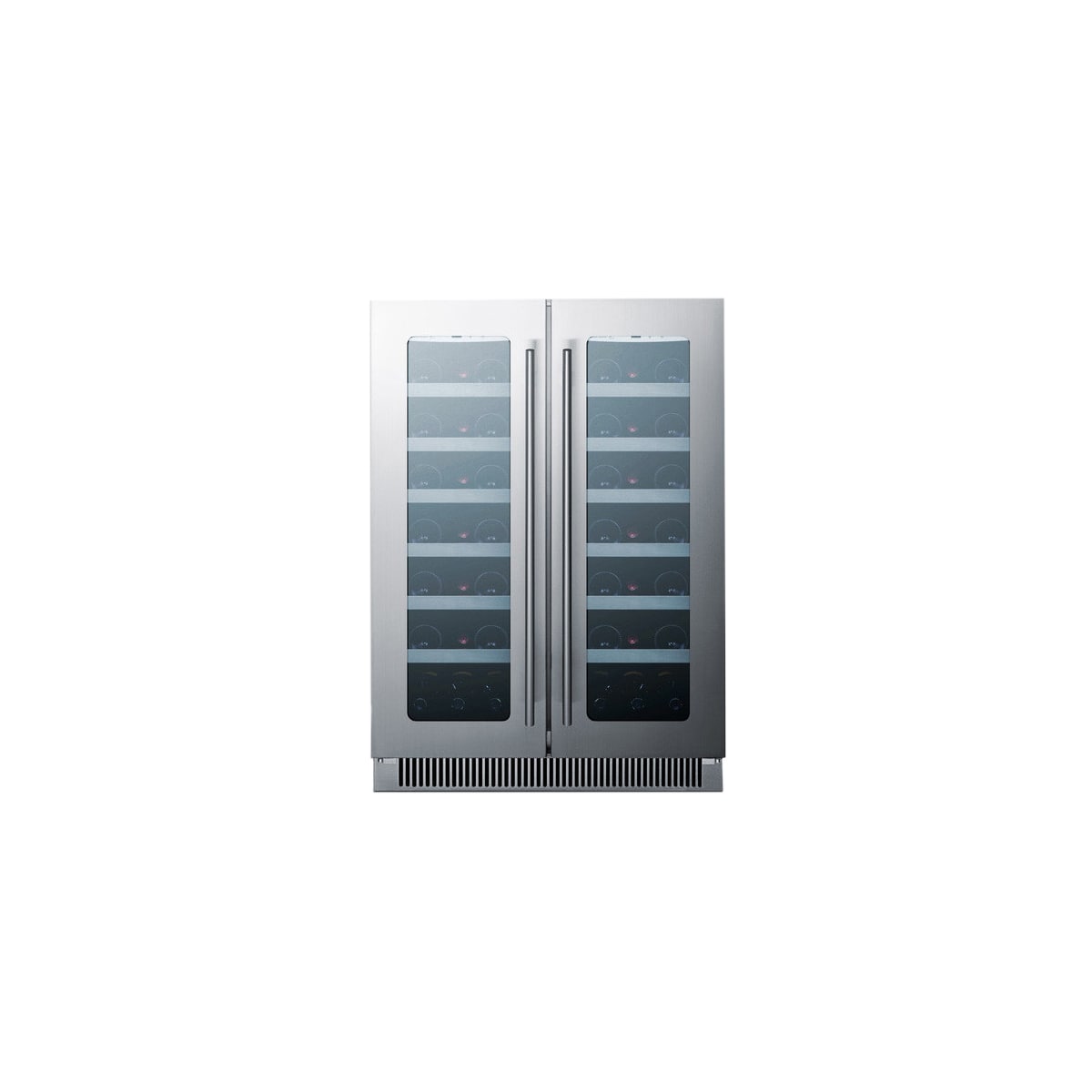 Summit 24 French Door Seamless Stainless Steel Wine Cellar Clfd24wc