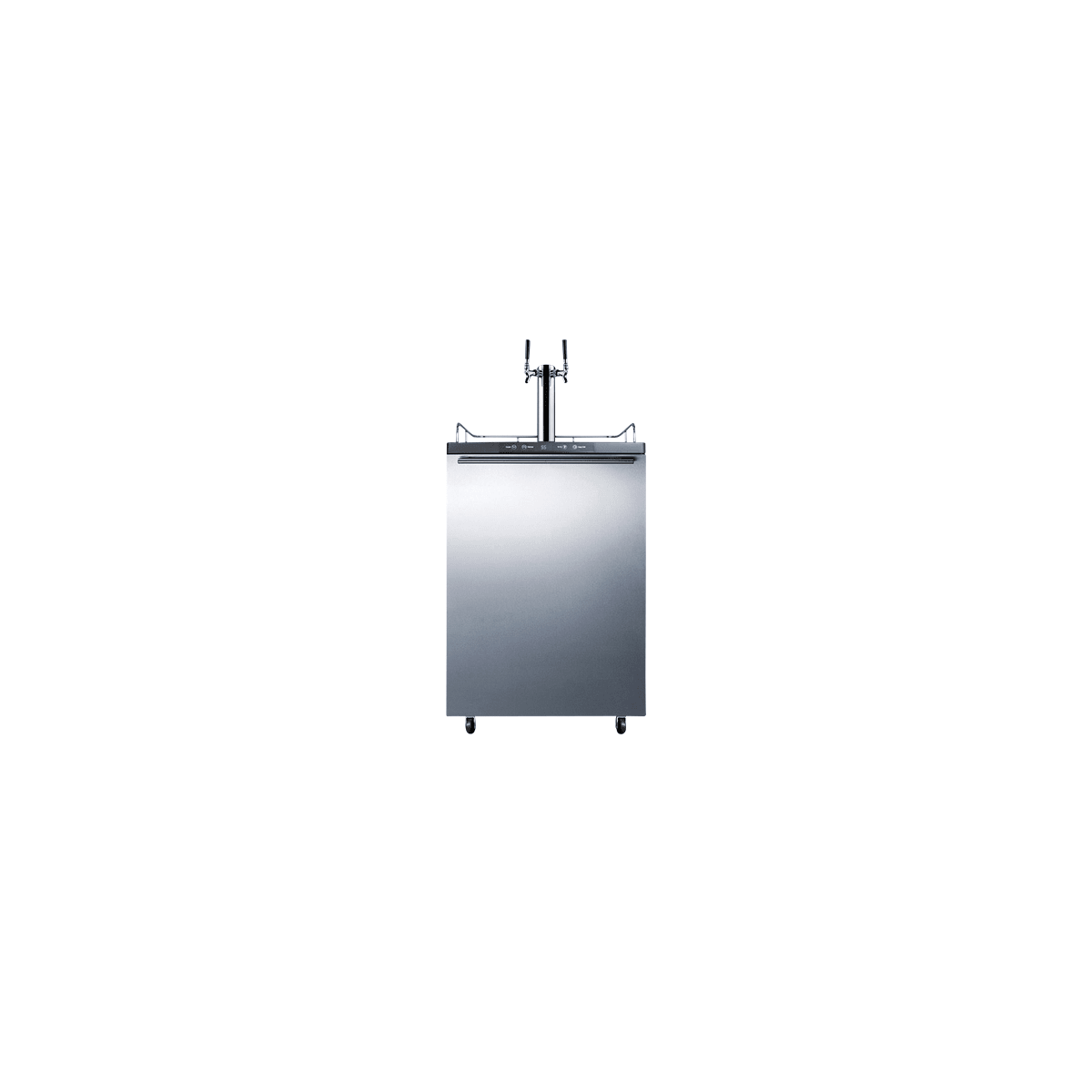 Commercial Dual Faucet Beer Kegerator Towel Bar Handle Stainless