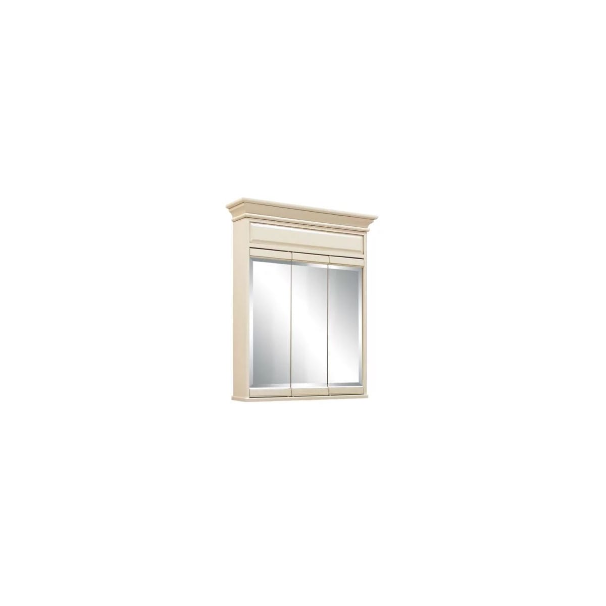 Sunny Wood Sl3038t Off White With Charcoal Glaze Sanibel 30 Triple Door Surface Mount Framed Medicine Cabinet Faucetdirect Com