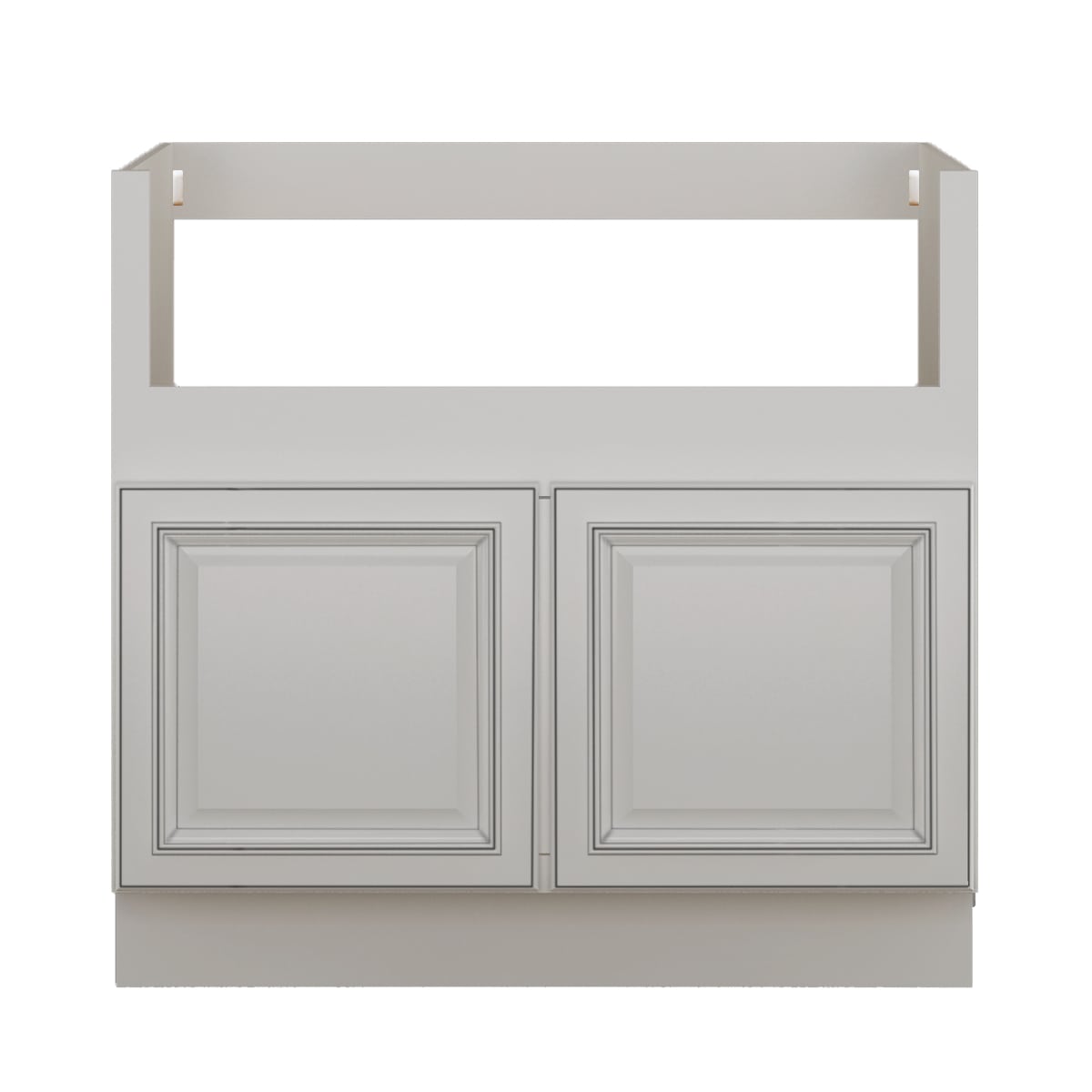 Sunny Wood Slb36fs A Off White With Charcoal Glaze Sanibel 36 Wide X 34 1 2 High Double Door Base Cabinet Faucetdirect Com